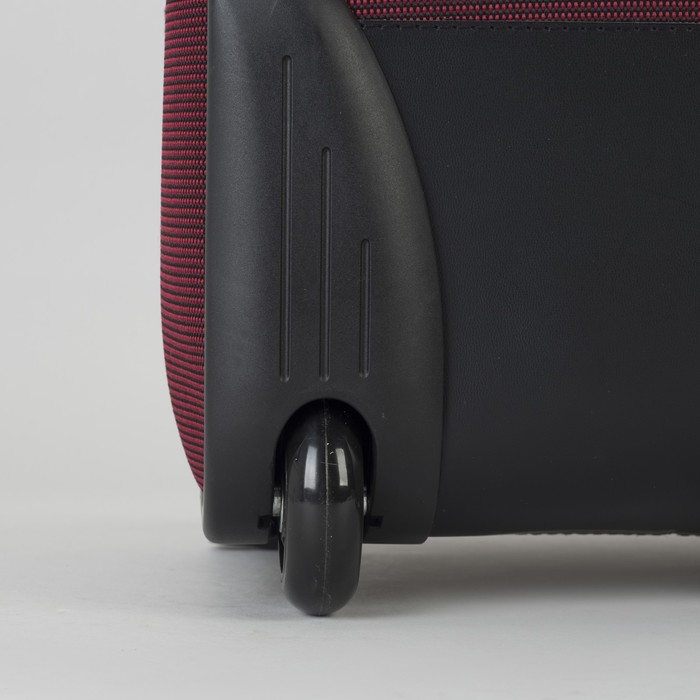 Чемодан с увеличением, малый, 20 ", 43 л, 2 колеса, цвет бордовый