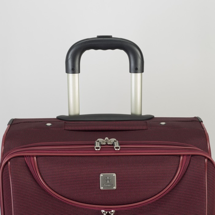 Чемодан с увеличением, средний, 24", 62 л, 2 колеса, цвет красный