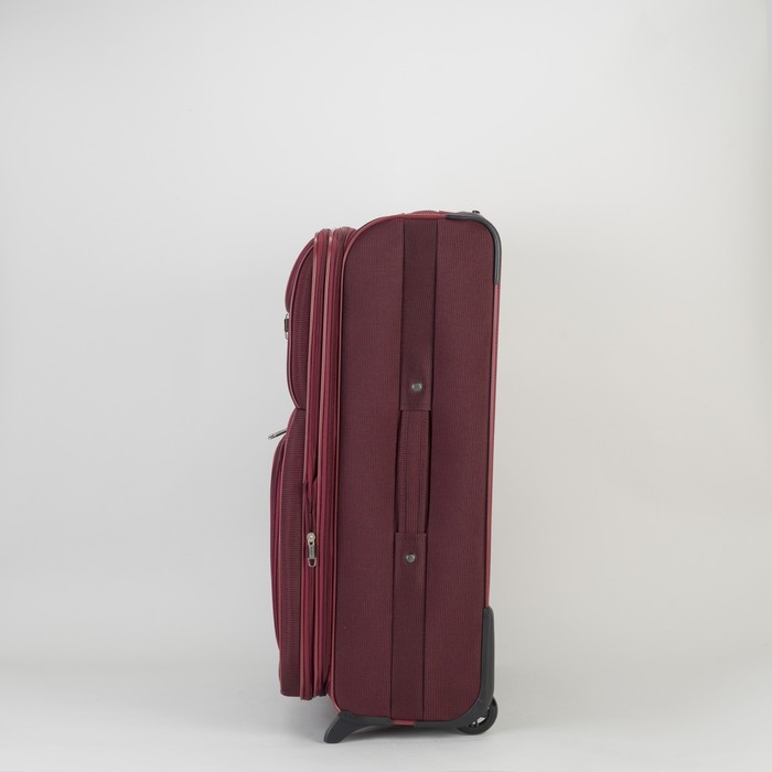 Чемодан с увеличением, большой, 28", 75 л, 2 колеса, цвет красный