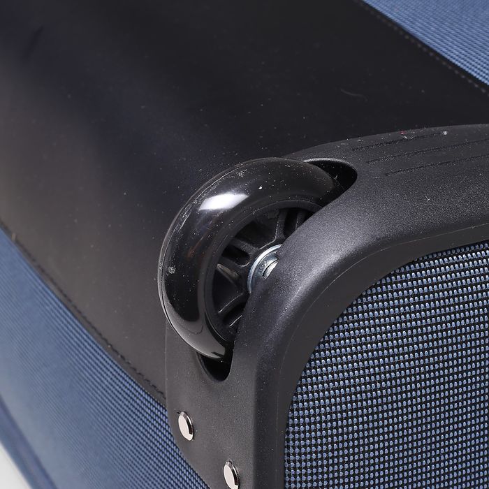 Чемодан с увеличением, большой, 28", 75 л, 2 колеса, цвет синий