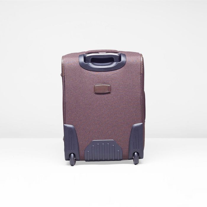 Чемодан малый с расширением, 20 ", 43 л, 2 колеса, цвет коричневый меланж