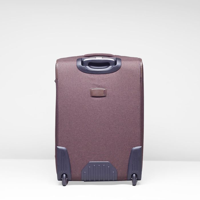 Чемодан с расширением, средний, 24", 62 л, 2 колеса, цвет коричневый меланж