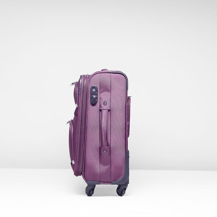 Чемодан с увеличением, малый, 20 ", 43 л, 4 колеса, цвет пурпурный