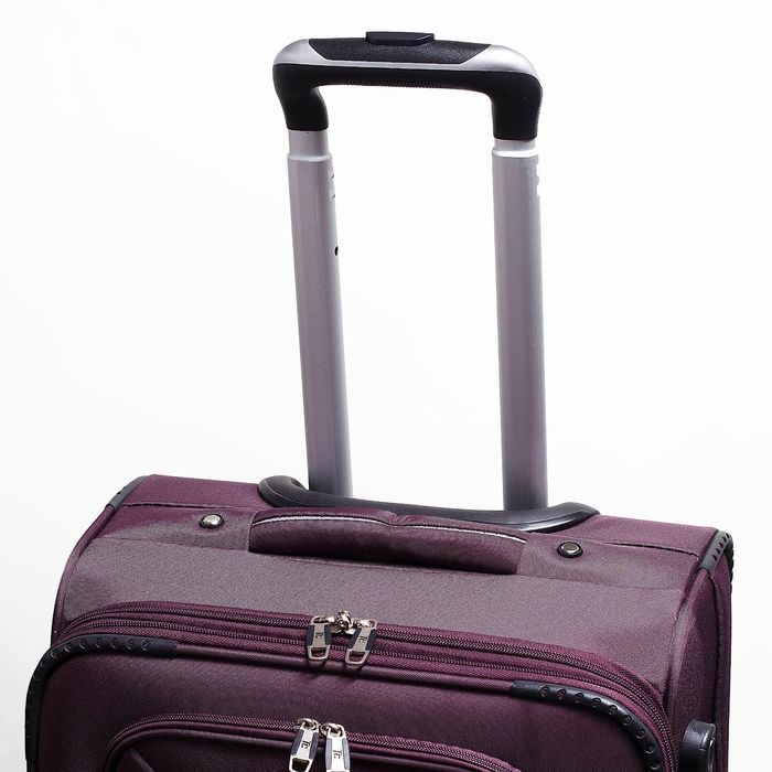 Чемодан с увеличением, малый, 20 ", 43 л, 4 колеса, цвет пурпурный