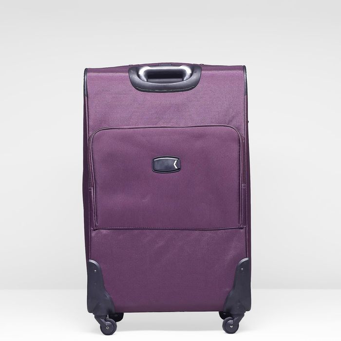 Чемодан с увеличением, большой, 28", 75 л, 4 колеса, цвет пурпурный