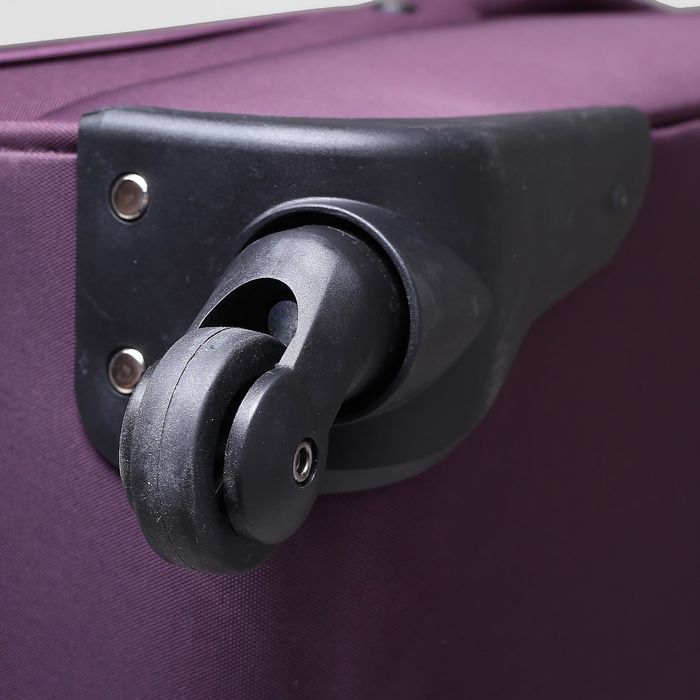 Чемодан с увеличением, большой, 28", 75 л, 4 колеса, цвет пурпурный