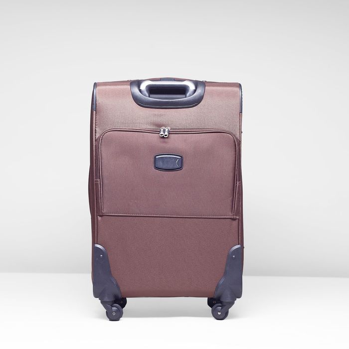 Чемодан с увеличением, средний 24", 62 л, 4 колеса, цвет коричневый