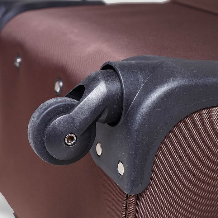 Чемодан с увеличением, средний 24", 62 л, 4 колеса, цвет коричневый