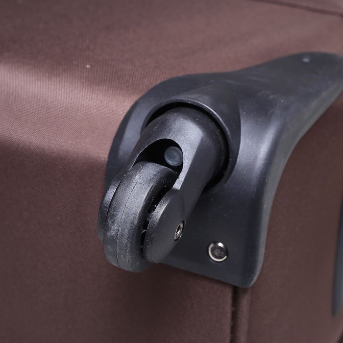 Чемодан с увеличением, большой, 28", 75 л, 4 колеса, цвет коричневый