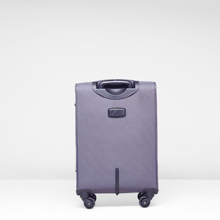 Чемодан малый с расширением 20", 2 отдела на молнии, 2 наружных кармана, 2 колеса, цвет серый