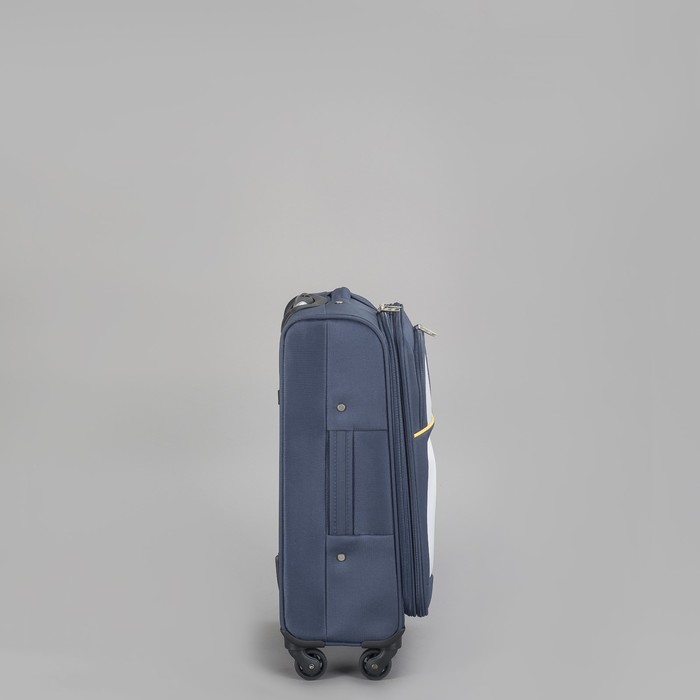 Чемодан с увеличением, малый, 20 ", 43 л, 4 колеса, цвет синий