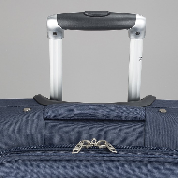 Чемодан с увеличением, малый, 20 ", 43 л, 4 колеса, цвет синий