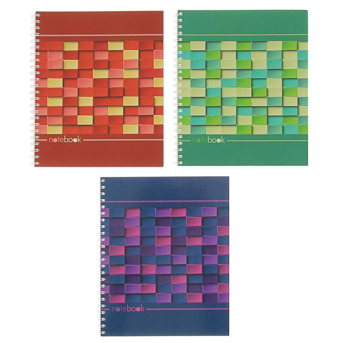 Тетрадь 96 листов клетка на гребне "Клавиши", обложка мелованный картон, выборочный УФ-лак