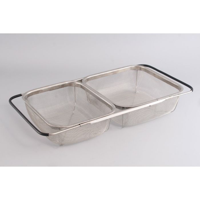 Дуршлаг сетчатый складной прямоугольный двойной 24 x 24 x 19 см