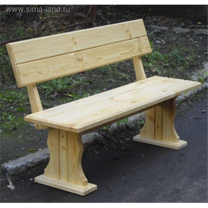 Скамейки Со Спинкой Из Дерева Фото