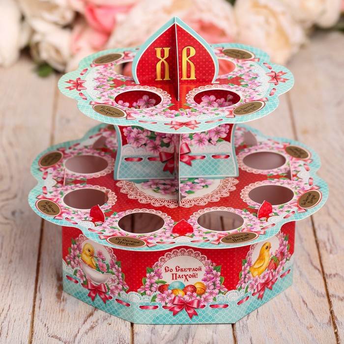 Подставка пасхальная на 12 яиц "Цыплята"