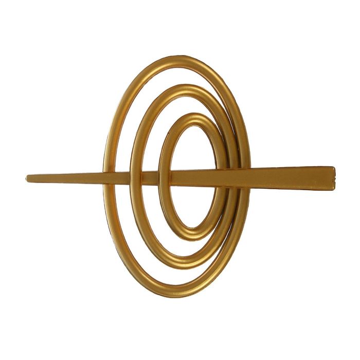 Заколка декоративная для штор, овальная, цвет золотой