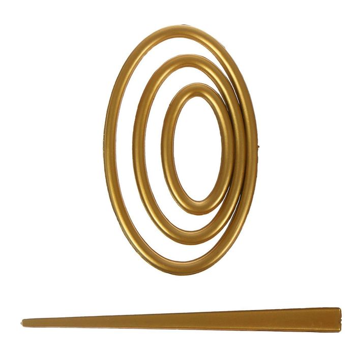 Заколка декоративная для штор, овальная, цвет золотой