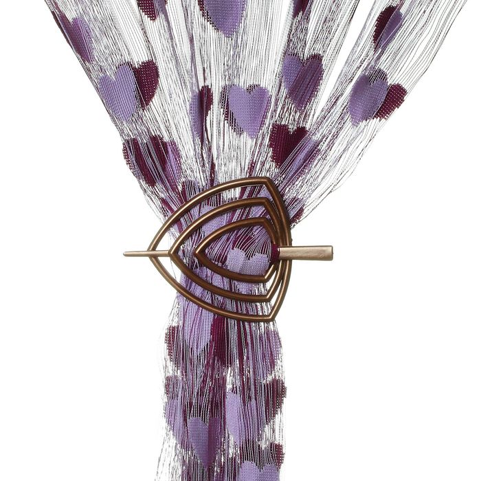 Заколка декоративная для штор, треугольная, цвет коричневый