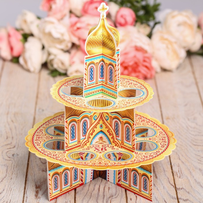 Подставка пасхальная на 12 яиц "Храм"