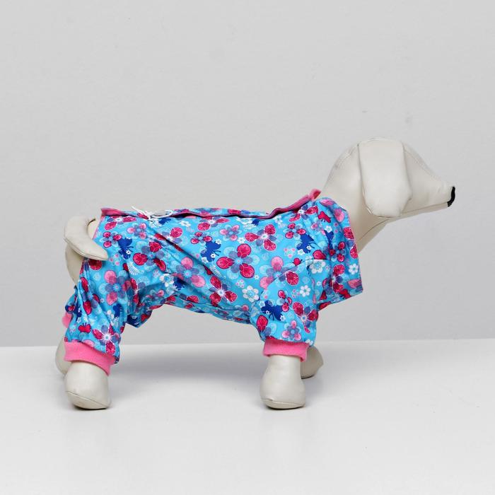 Комбинезон на флисовом подкладе цветной, девочка, размер XL (ДС 30-32 см, ОШ 34-36см, ОГ 44-46 см)