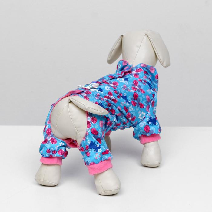 Комбинезон на флисовом подкладе цветной, девочка, размер XL (ДС 30-32 см, ОШ 34-36см, ОГ 44-46 см)