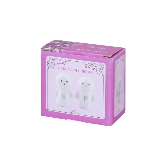 Набор для специй "Мальчик с девочкой", 2 предмета, 4,5х3,5х7 см, 25 мл