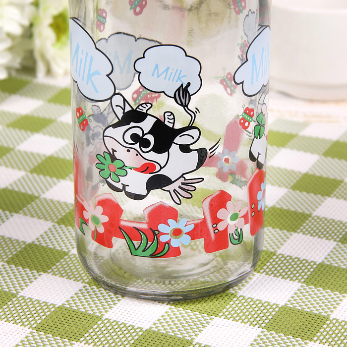 Емкость для молока 1 л "Буренка", цвета МИКС