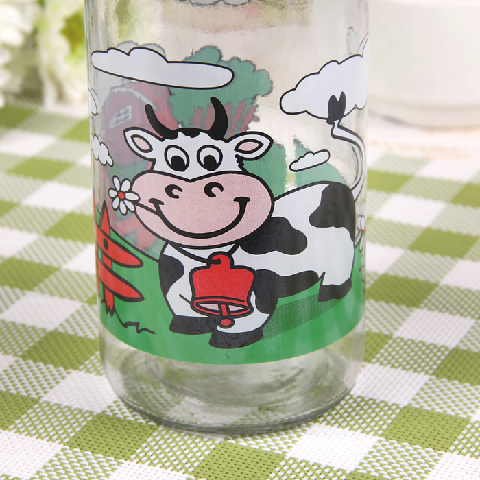 Емкость для молока 1 л "Буренка", цвета МИКС