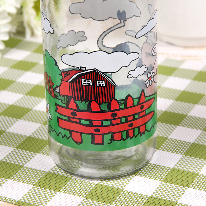 Емкость для молока 1 л "Буренка", цвета МИКС