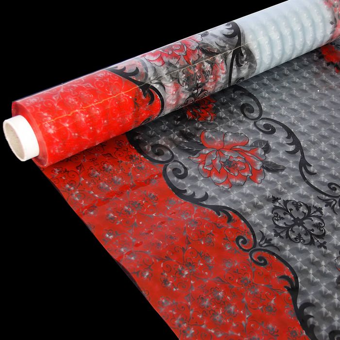 Клеенка ПВХ, ширина 137 см, толщина 0,18 мм, 3D-эффект, рулон 20 м