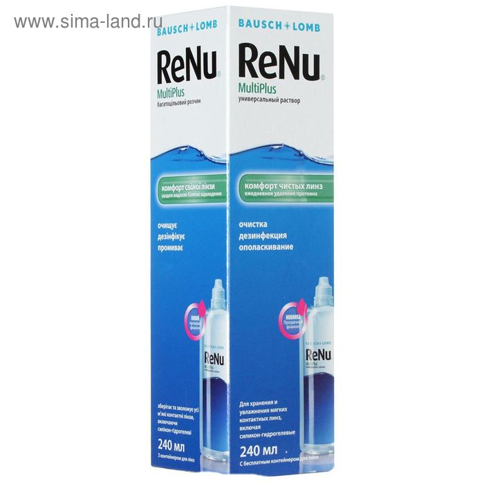 Раствор для линз Renu MultiPlus 240 мл renu раствор для контактных линз multiplus с контейнером 60 мл