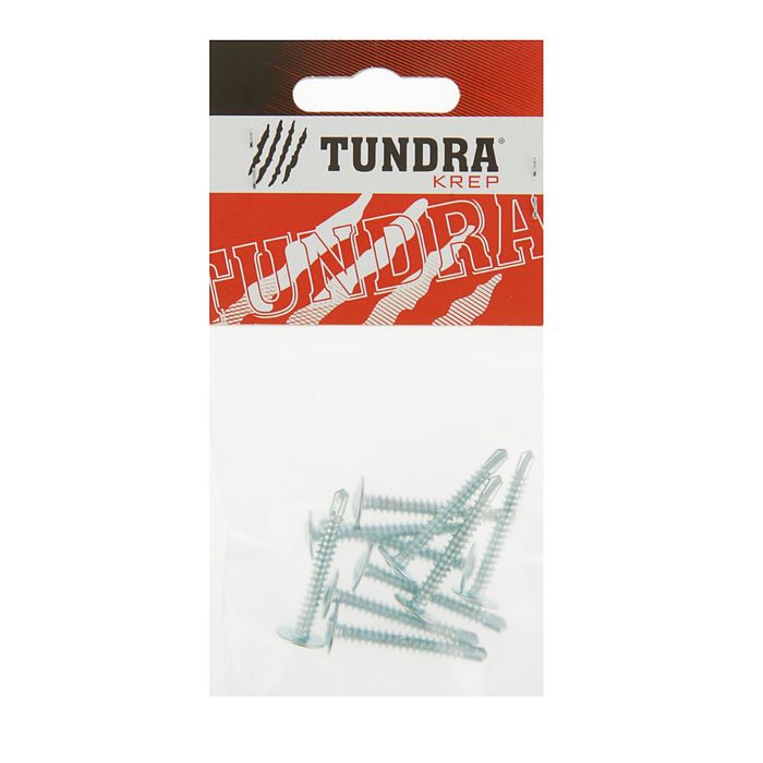 Саморезы с прессшайбой TUNDRA krep, 4.2х32 мм, сверло, 10 шт.