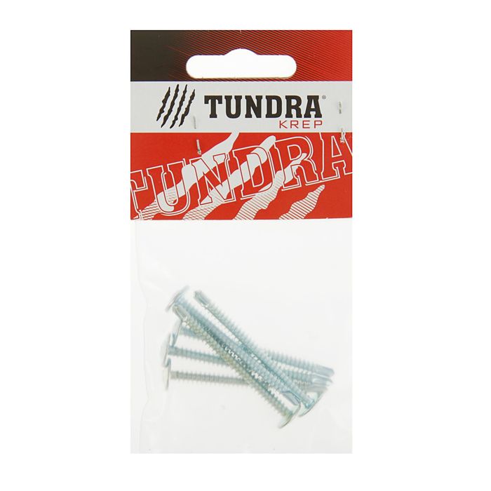 Саморезы с прессшайбой TUNDRA krep, 4.2х50 мм, сверло, 6 шт.