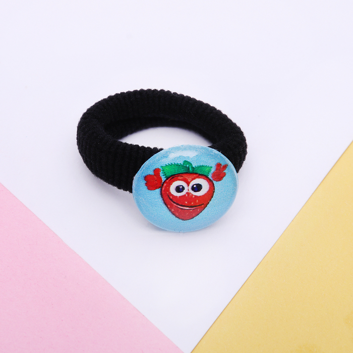 Резинки для волос "Мордашки" (набор 6 шт.), ягодки