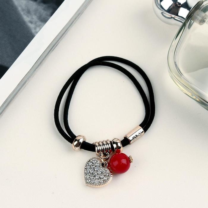 Резинка для волос "Красный шарик" сердце