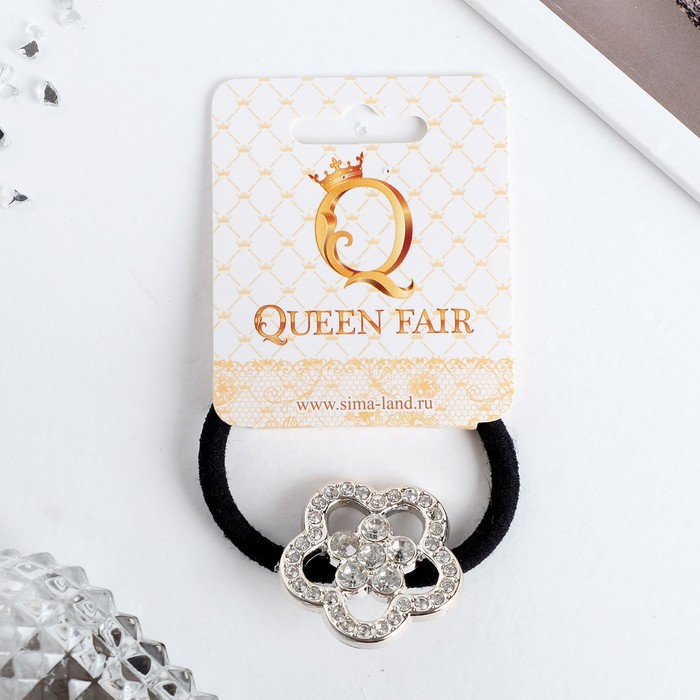 Резинка для волос "Кристальные кружева" ромашка