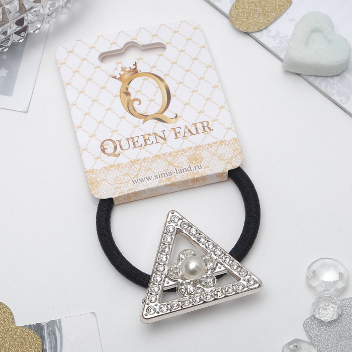 Резинка для волос "Кристальные кружева", треугольник