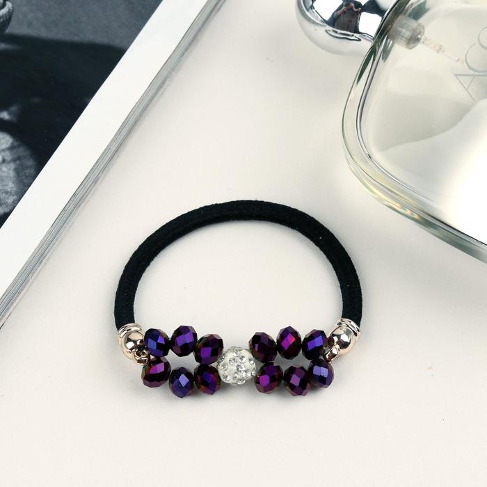 Резинка для волос "Хрустальная" фиолетовая