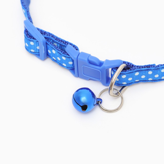 Ошейник двухслойный с фастексом "Горошек", 30 х 1 см