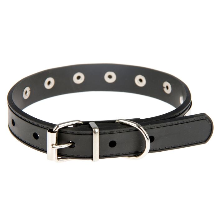 Ошейник из морозостойкого мягкого пластика, 38 х 1,5 см, черный