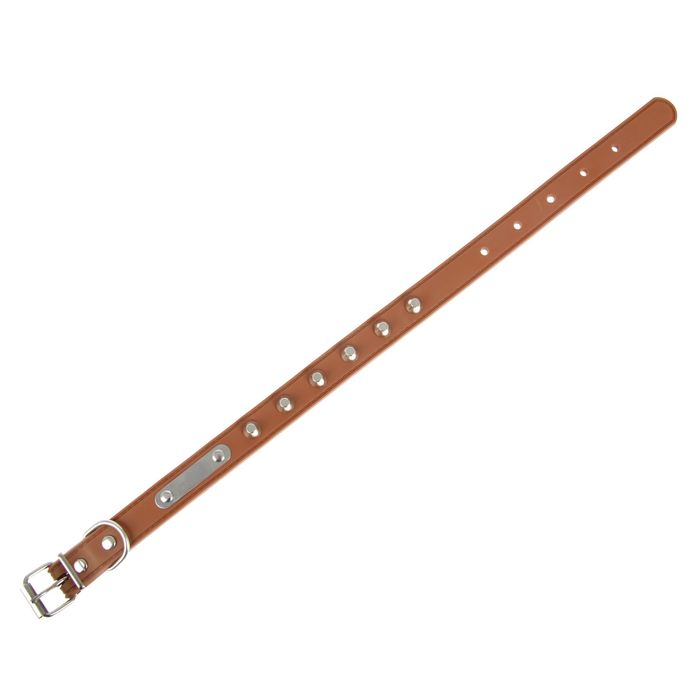 Ошейник из морозостойкого мягкого пластика, 38 х 1,5 см, коричневый