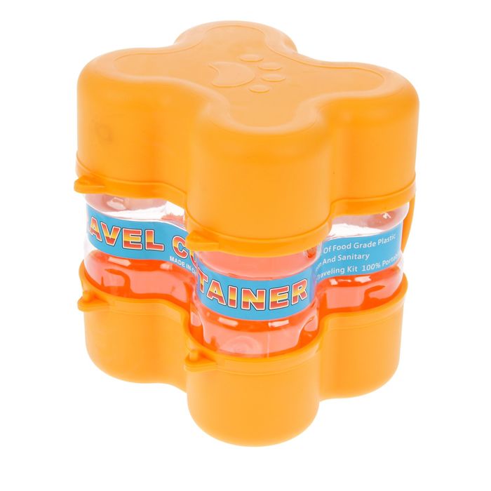 Набор для путешествий: 2 миски и контейнер 2,6 л, микс цветов