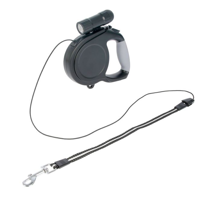 Рулетка "Макси" с фонариком и прорезиненной ручкой, 8 м, до 60 кг, черная