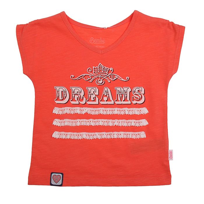 Футболка для девочки, рост 110 см, цвет коралловый 24367021040.K00