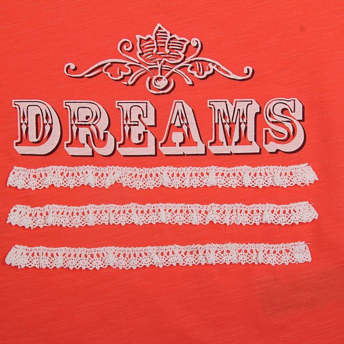 Футболка для девочки, рост 128 см, цвет коралловый 24367021043.K00