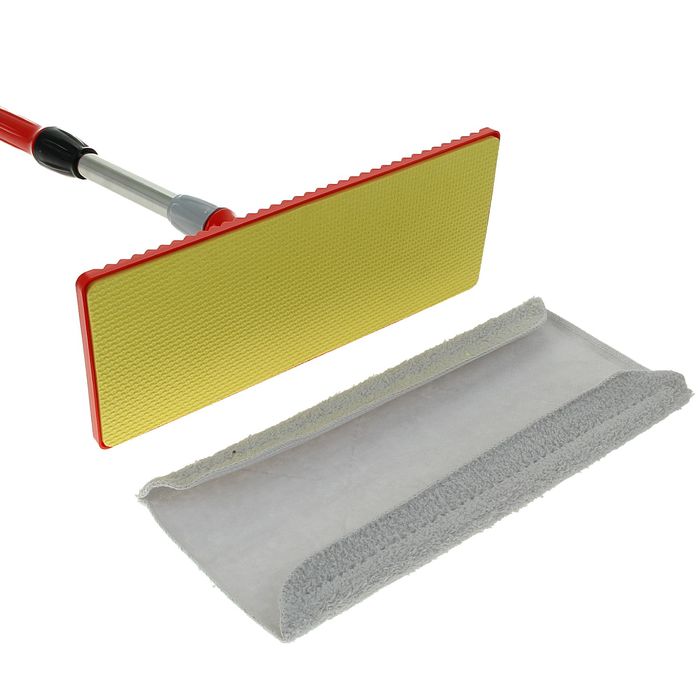 Швабра плоская, телескопическая ручка 78-112 см, насадка из микрофибры