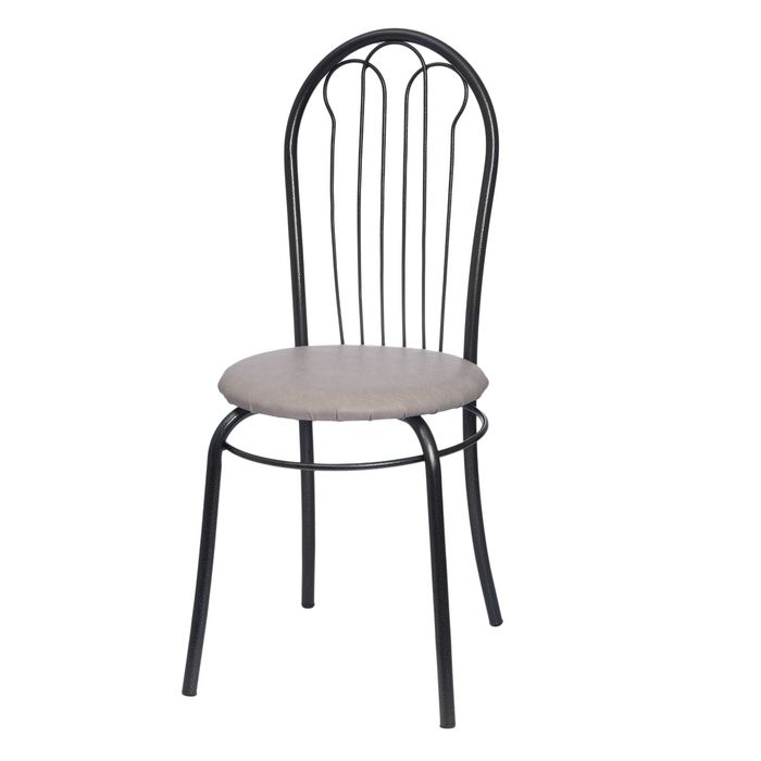 Стул "Тюльпан" серый, ножки античное  серебро