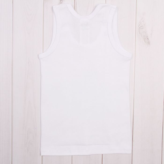 Майка для мальчика, рост 98 см, цвет белый 10007011238.100_М