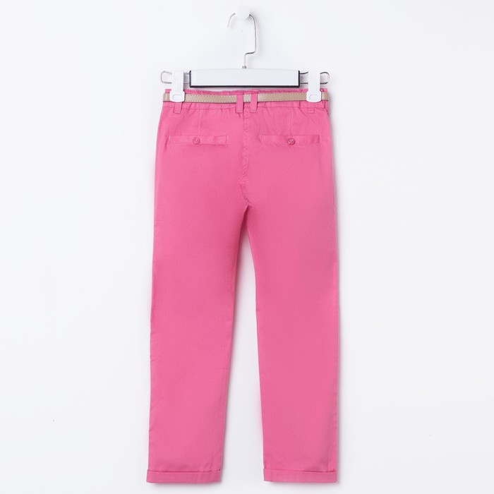 Брюки для девочки, рост 128 см, цвет розовый 26351020643.300